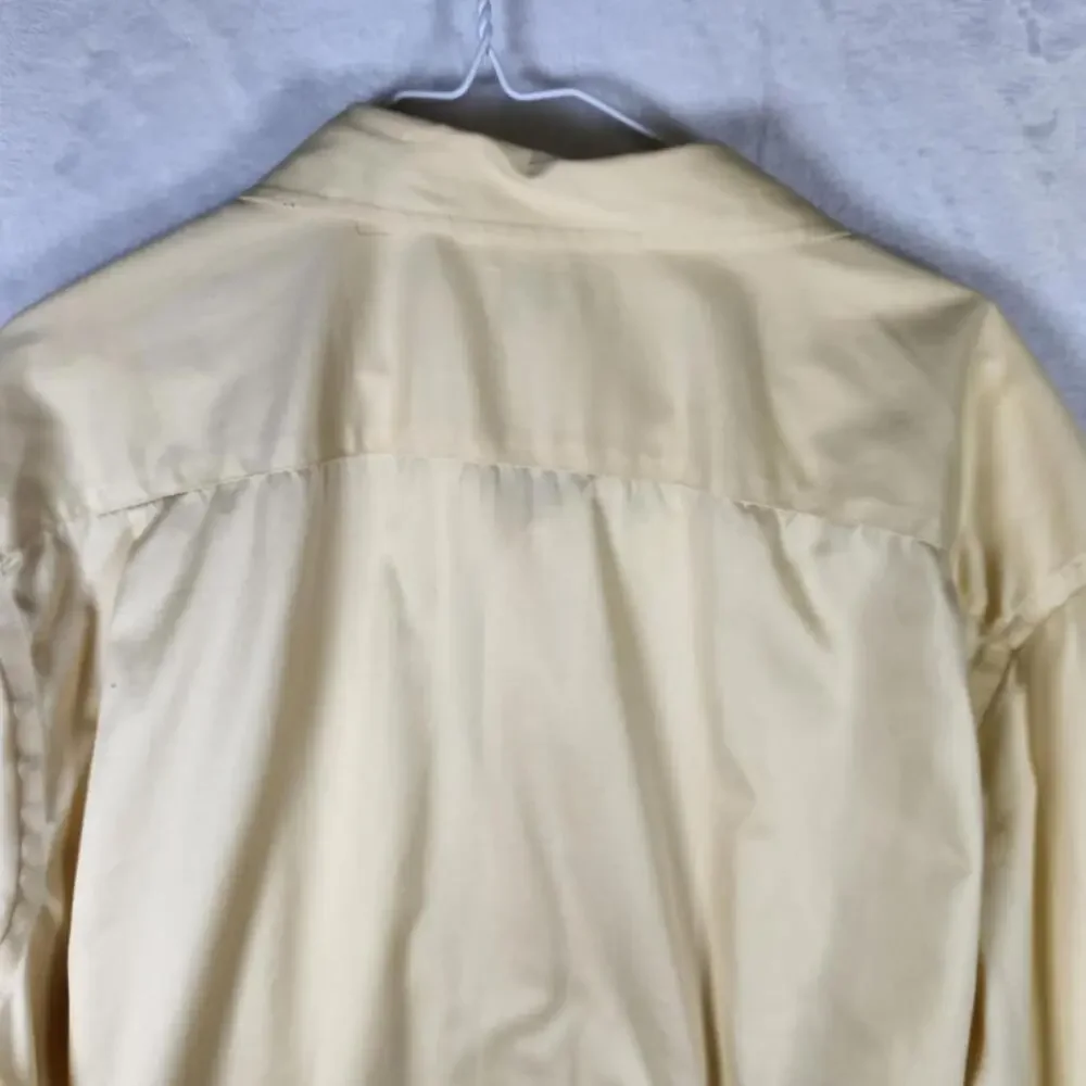 Banana Republic XXL Dress Shirt Yellow Classic Fit Non Iron 18–18.5 Button Front